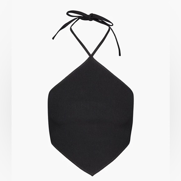 🔥2/$50🔥 Babaton Black Sculpt Knit Scarf Top - Picture 3 of 6